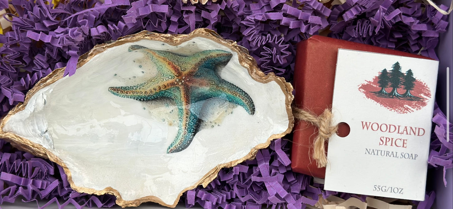STAR FISH OYSTER SHELL SOAP DISH