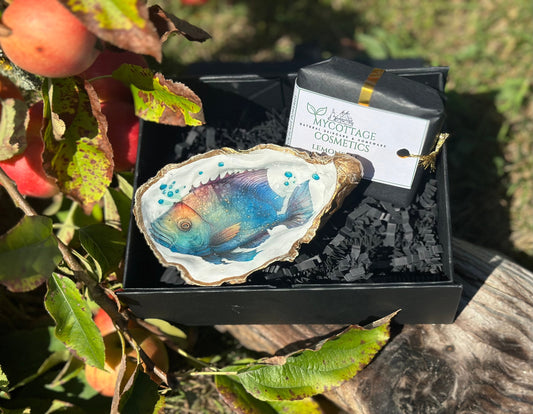 STYLISED FISH OYSTER SHELL SOAP DISH