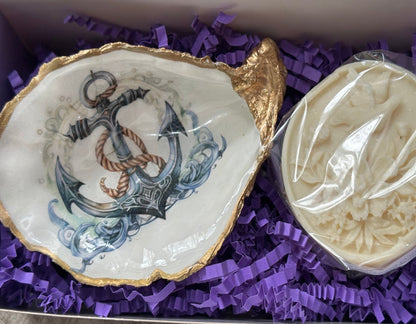 Blue Anchor Oyster Shell Soap Dish