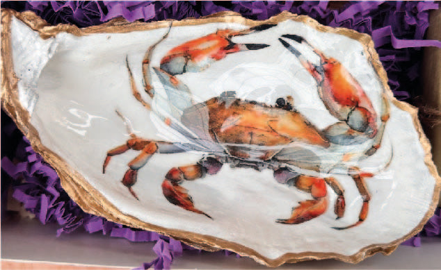 CRAB OYSTER SHELL SOAP DISH