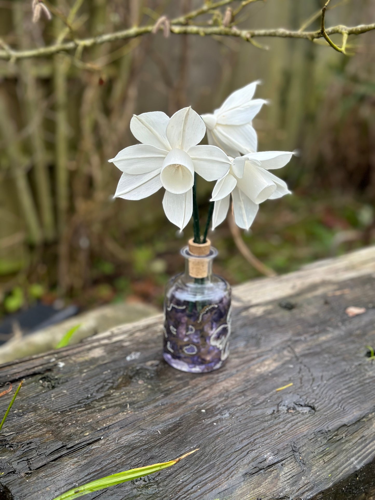 NATURAL WOOD DIFFUSER FLOWERS - DAFFODIL