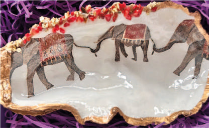 ELEPHANT OYSTER SHELL SOAP DISH