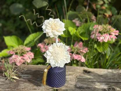 NATURAL WOOD DIFFUSER FLOWERS - DAHLIA