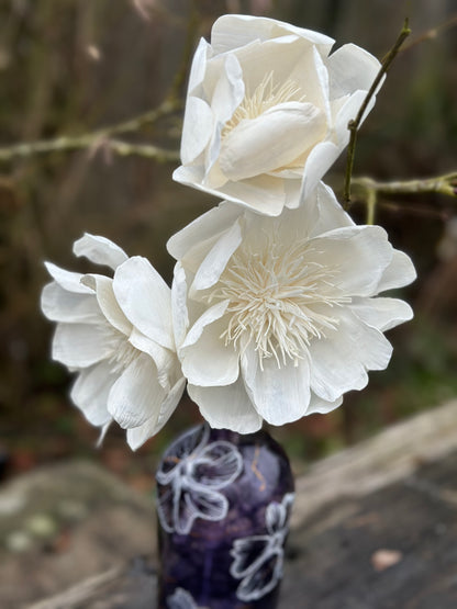 NATURAL WOOD DIFFUSER FLOWERS - JAPANESE POPPY