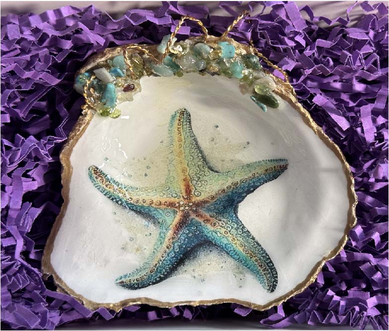 STAR FISH OYSTER SHELL SOAP DISH